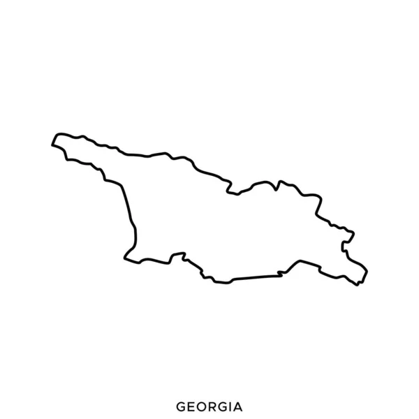 Outline Map Georgia Vector Design Template Editable Stroke — Stock Vector