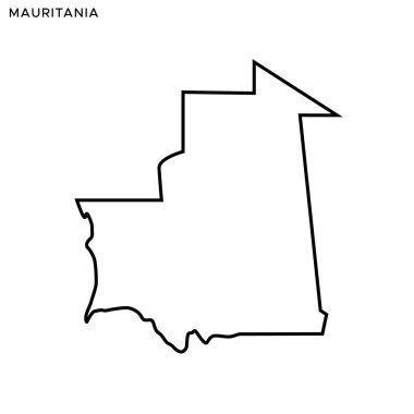 Moritanya Vektör Tasarım Şablonu 'nun taslağı. Düzenlenebilir Vuruş