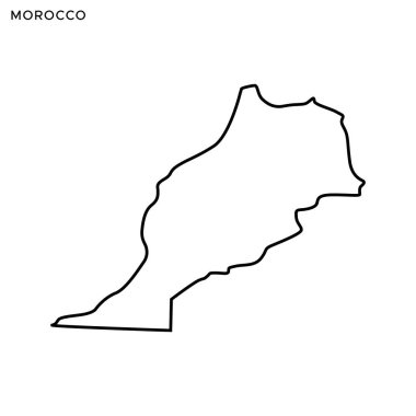 Fas Vektör Tasarım Şablonu 'nun taslağı. Düzenlenebilir Vuruş