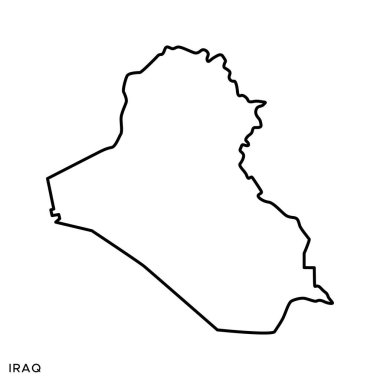Irak Vektör Tasarım Şablonu 'nun taslağı. Düzenlenebilir Vuruş