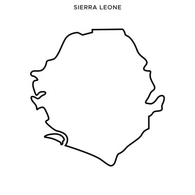 Sierra Leone Vektör Tasarım Şablonu 'nun taslağı. Düzenlenebilir Vuruş