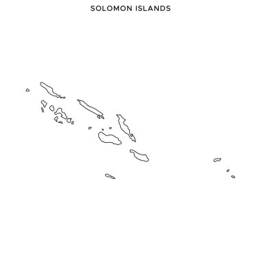 Solomon Adaları Vektör Tasarım Şablonu 'nun taslağı. Düzenlenebilir Vuruş