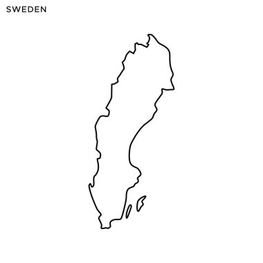 İsveç Vektör Tasarım Şablonu 'nun taslağı. Düzenlenebilir Vuruş