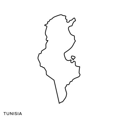 Tunus Vektör Tasarım Şablonu 'nun taslağı. Düzenlenebilir Vuruş