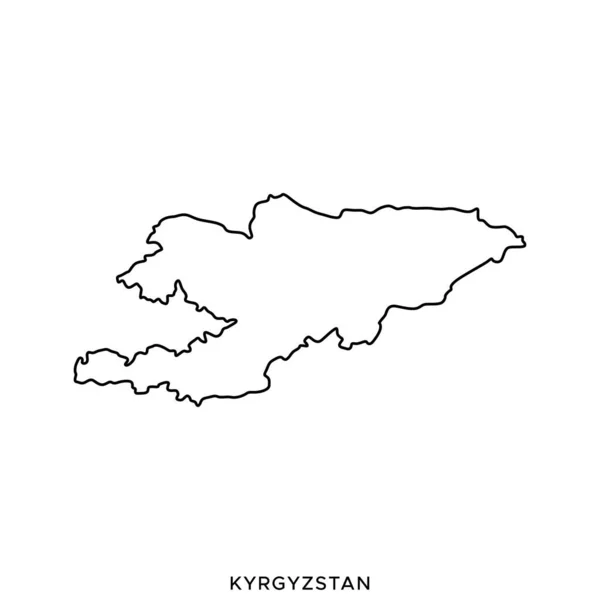 Schéma Carte Kirghizistan Modèle Conception Vectorielle Avc Modifiable — Image vectorielle