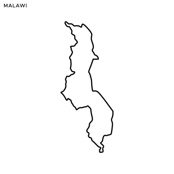 Schéma Carte Malawi Modèle Conception Vectorielle Avc Modifiable — Image vectorielle