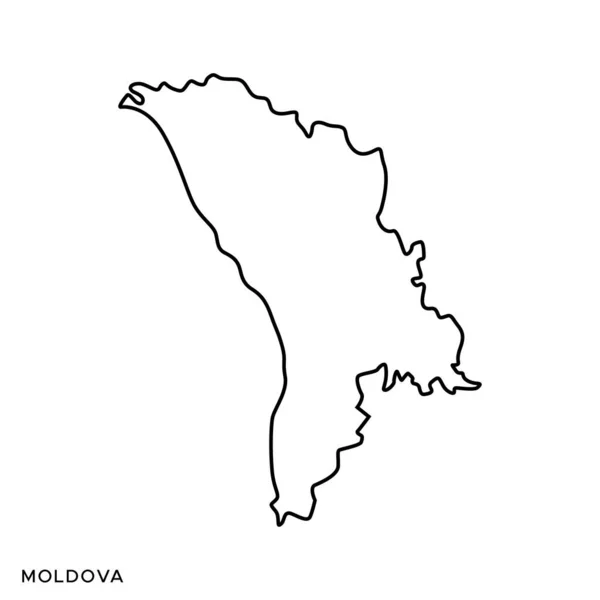 Mapa Moldavia Plantilla Diseño Vectorial Carrera Editable — Vector de stock