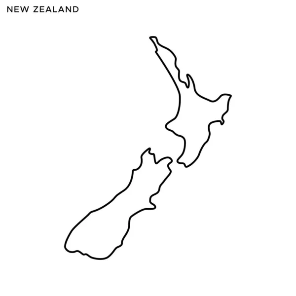Yeni Zelanda Vektör Tasarım Şablonu 'nun taslağı. Düzenlenebilir Vuruş