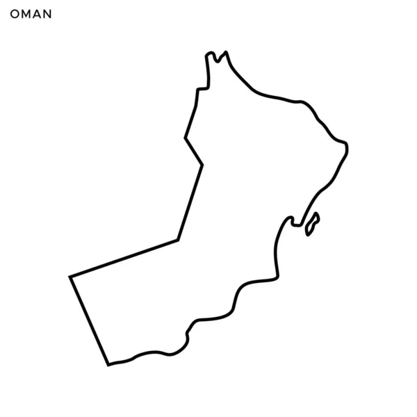 Plattegrond Van Oman Vector Design Template Bewerkbare Beroerte — Stockvector