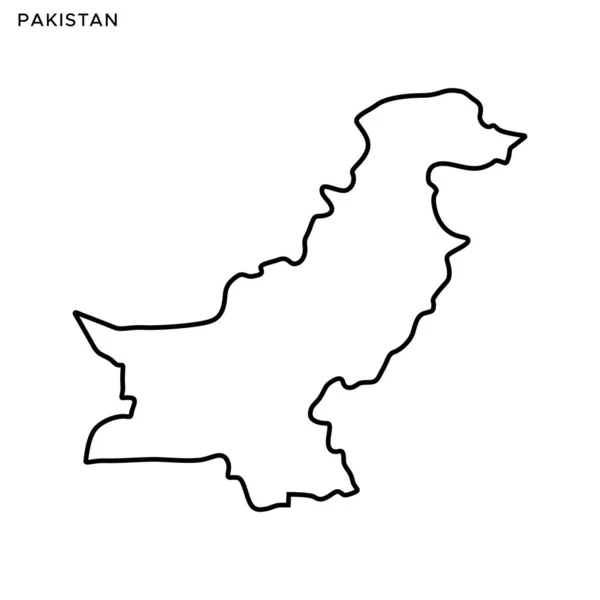 Outline Map Pakistan Vector Design Template Editable Stroke — Stock Vector