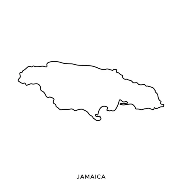 牙买加矢量设计模板示意图 可编辑的中风 — 图库矢量图片