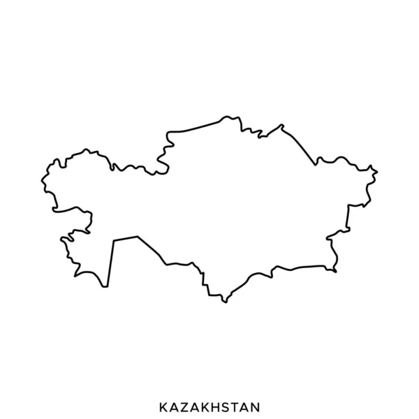 Schéma Carte Kazakhstan Modèle Conception Vectorielle Avc Modifiable — Image vectorielle