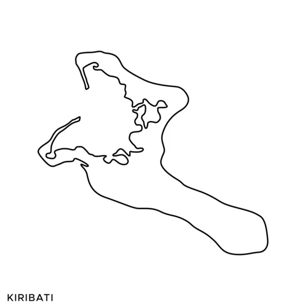 Übersichtskarte Von Kiribati Vector Design Template Essbarer Schlaganfall — Stockvektor