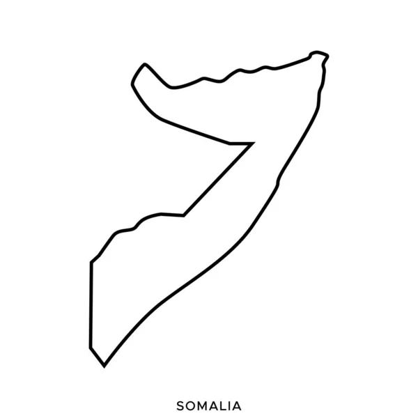 Plattegrond Van Somalië Vector Design Template Bewerkbare Beroerte — Stockvector