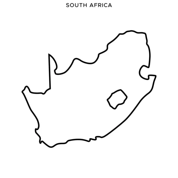 Overzicht Kaart Van Zuid Afrika Vector Design Template Bewerkbare Beroerte — Stockvector