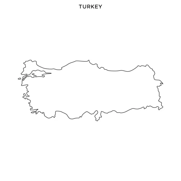 Mapa Turquía Plantilla Diseño Vectorial Carrera Editable — Vector de stock