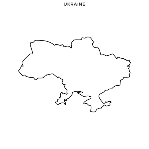 Übersichtskarte Der Ukraine Vektor Design Vorlage Essbarer Schlaganfall — Stockvektor