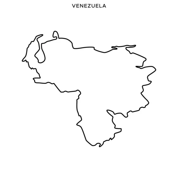 Schéma Carte Venezuela Modèle Conception Vectorielle Avc Modifiable — Image vectorielle