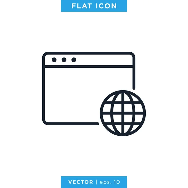 Browser Icon Vector Design Template Editierbarer Vektor Folge — Stockvektor