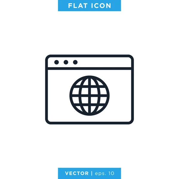 Browser Icon Vector Design Template Editierbarer Vektor Folge — Stockvektor