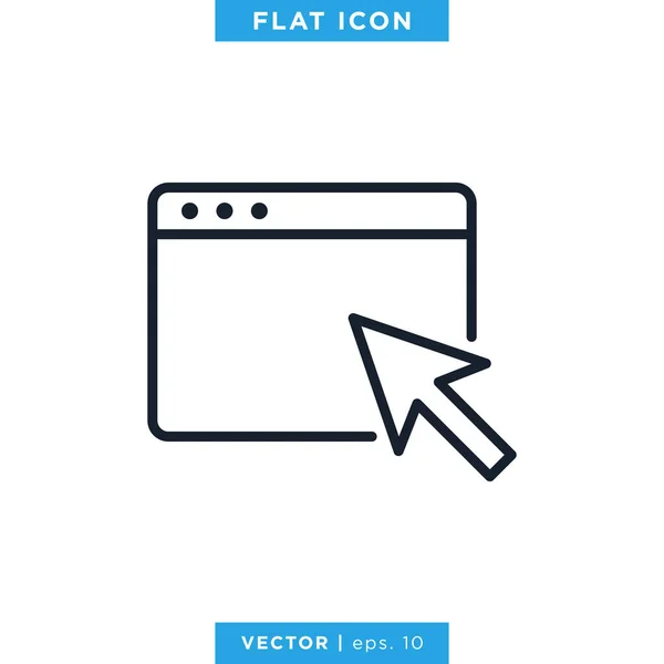 Browser Icon Vector Ontwerp Template Bewerkbare Vector Eps — Stockvector