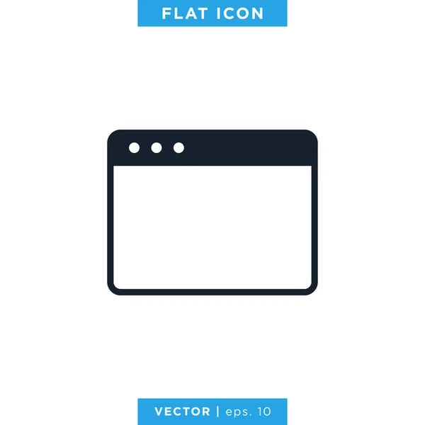 Browser Pictogram Vectorontwerp Sjabloon — Stockvector