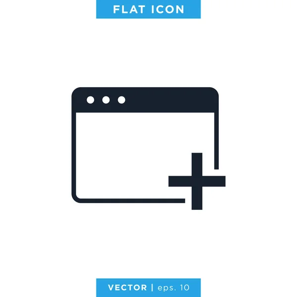Browser Icon Vector Design Template — Stockvektor