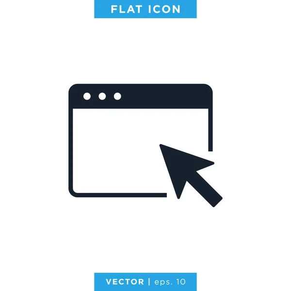 Browser Pijl Pictogram Vector Ontwerp Sjabloon — Stockvector