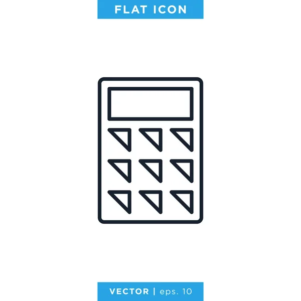 Rechner Icon Vector Design Template Essbarer Schlaganfall — Stockvektor