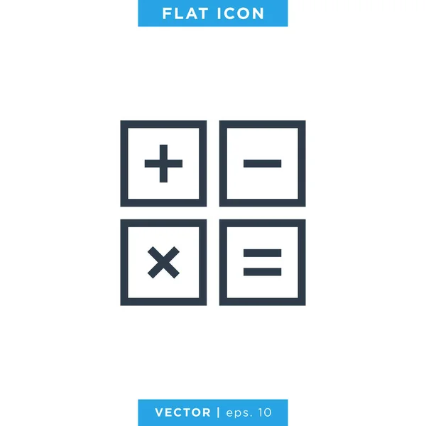 Calculator Icon Vector Ontwerp Template Bewerkbare Beroerte — Stockvector