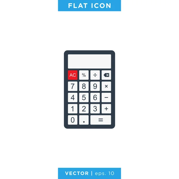 Modèle Conception Plat Logo Vectoriel Icône Calculatrice — Image vectorielle