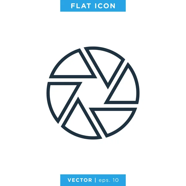 Fotografie Icon Vector Logo Design Template Sluiterobjecten — Stockvector