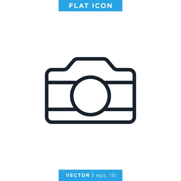 Modelo Projeto Logotipo Vetor Ícone Câmera Curso Editável — Vetor de Stock