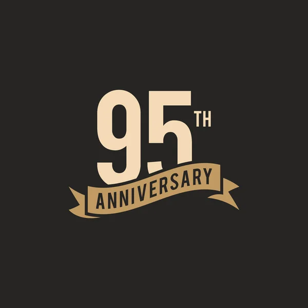 95Th Years Celebration Icon Vector Logo Design Template — Stockový vektor