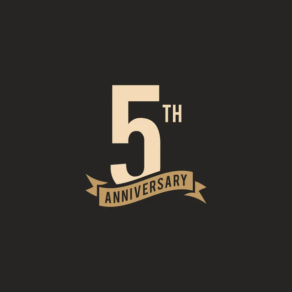 Aniversario Celebración Icono Vector Logo Design Template — Archivo Imágenes Vectoriales