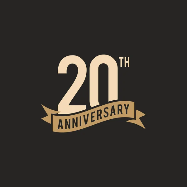 Años Celebración Del Aniversario Icono Vector Logo Design Template — Archivo Imágenes Vectoriales