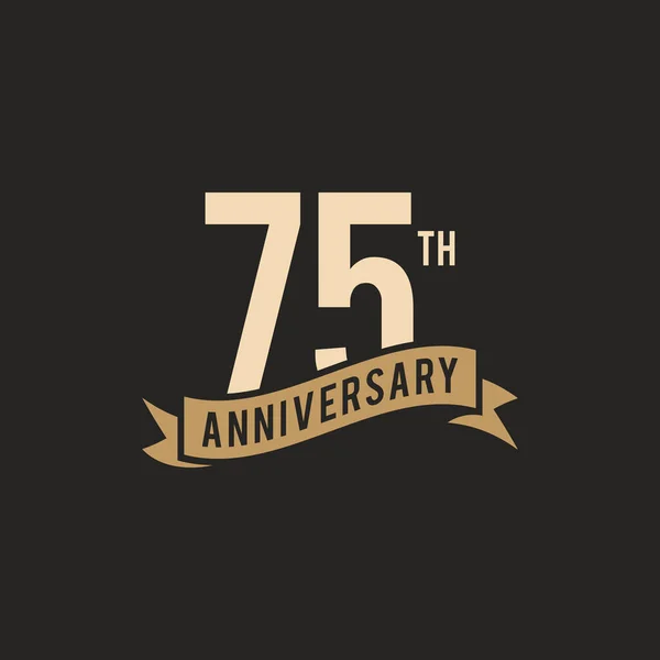 75Th Years Anniversary Celebration Icon Vector Πρότυπο Σχεδίασης Λογότυπου — Διανυσματικό Αρχείο