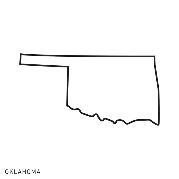 Oklahoma Harita Vektör Tasarım Şablonu Düzenlenebilir Vuruş — Stok Vektör