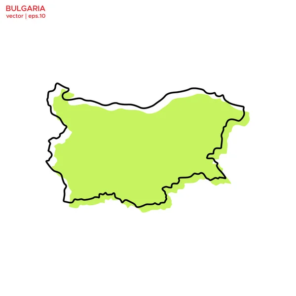 Mappa Verde Della Bulgaria Con Outline Vector Design Template Colpo — Vettoriale Stock