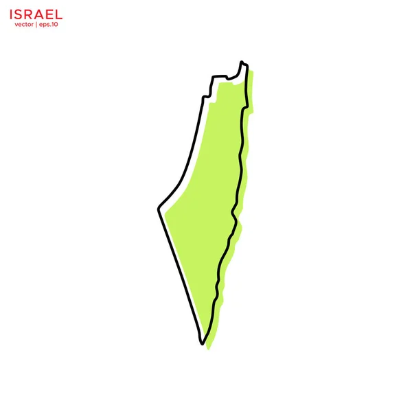Tasarım Şablonu ile İsrail 'in Yeşil Haritası. Düzenlenebilir Vuruş