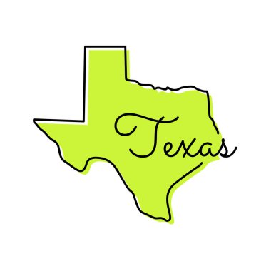 Texas Harita Vektör Tasarım Şablonu