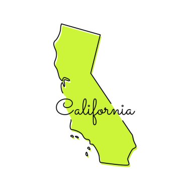 California Harita Vektör Tasarım Şablonu