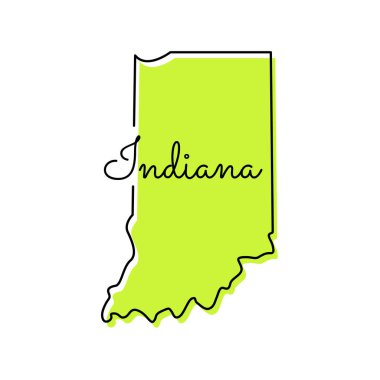 Indiana Harita Vektör Tasarım Şablonu