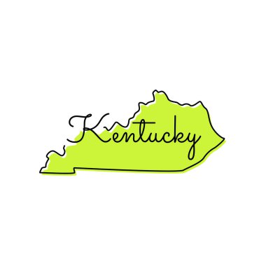 Kentucky Harita Vektör Tasarım Şablonu