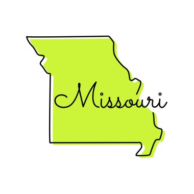 Missouri Harita Vektör Tasarım Şablonu