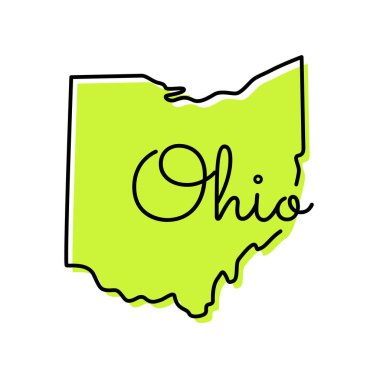 Ohio Harita Vektör Tasarım Şablonu