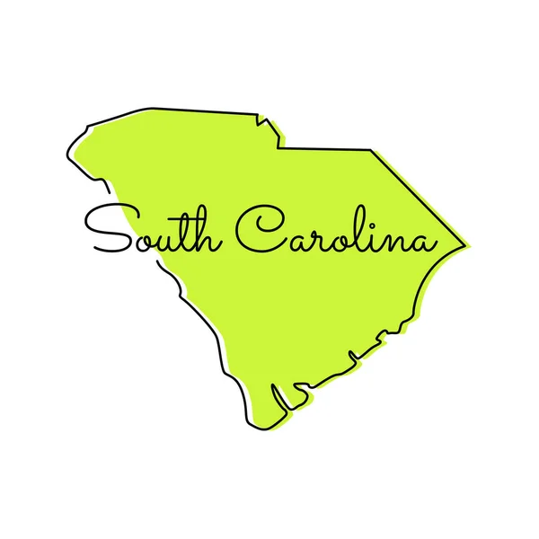 South Carolina Map Mall För Vektordesign — Stock vektor