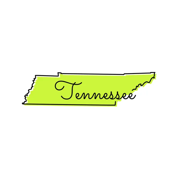 Tennessee Harita Vektör Tasarım Şablonu — Stok Vektör