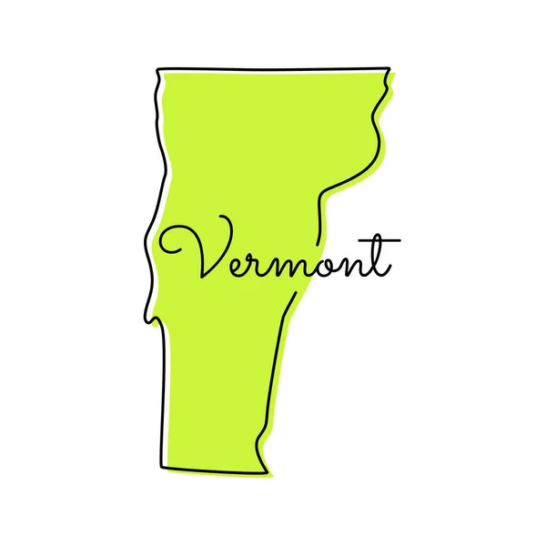 Vermont Mappa Modello Design Vettoriale — Vettoriale Stock