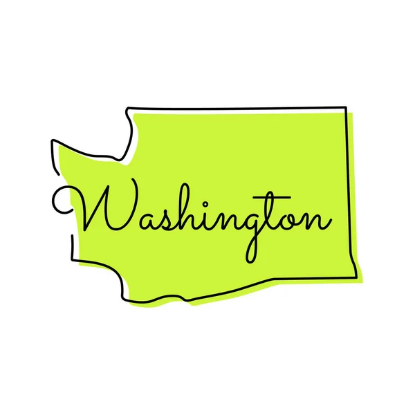 Washington Karte Vektor Design Template — Stockvektor